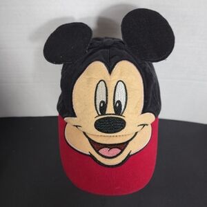 Mickey Mouse Disney Ears Baseball Hat Cap Hook Loop